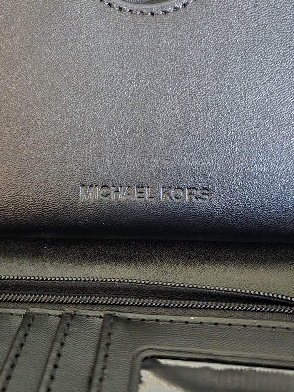 Michael Kors Black Structured Leather Satchel with Wallet NWOT - Picture 15 of 16